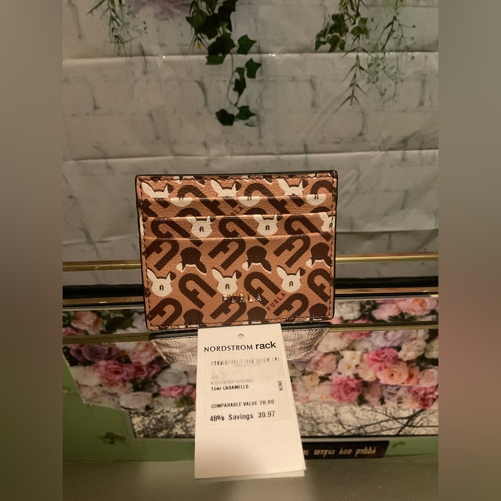Furla card case NWT